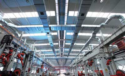 魯南裝備輕鋼結(jié)構(gòu)刮板機(jī)車間