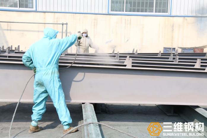 鋼結構防腐噴漆現場圖