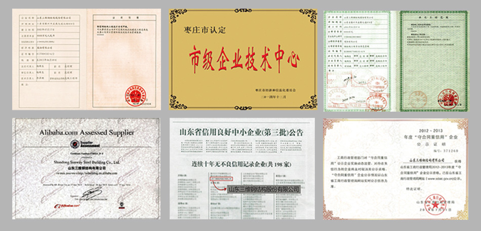 三維獲得的榮譽資質